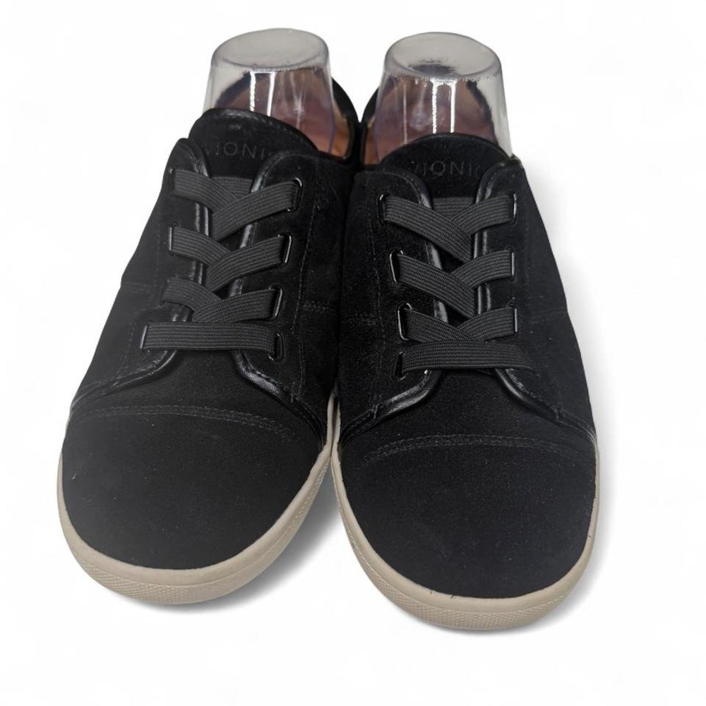 Vionic Jean Suede Sneakers Black Slip-On‎ Comfort Shoes Orthotic Casual